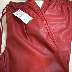 Zara Women’s Faux Leather Joggers
